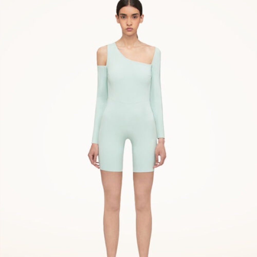 Wolford Light Blue One-Shoulder Jumpsuit